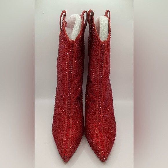 👠NWOB👠Jessica Simpson Vianne Stiletto Crystal Embellishment Boots - Picture 5 of 17